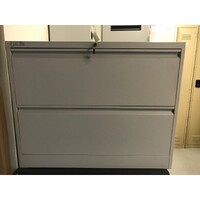 2 Drawer Lockable Lateral Filing Cabinet Spacewise