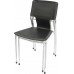 Black PU Leather Meeting Visitor Stackable Premium Quality Chair Fernando