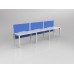 Axis Fixed Height Single Sided 3 User Desk with Fabric Screen