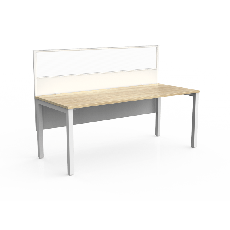 Axis Fixed Height Single Sided Single User Desk with Translucent Screen (POA)