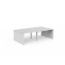 EkoSystem Fixed Height 4 User Double Sided Desk in White