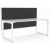 Anvil Fixed Height Single Sided Single User Desk with Fabric Screen