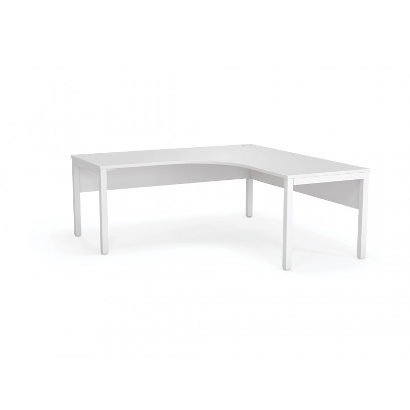 Axis Fixed Height Single Sided Desk with Return & Modesty