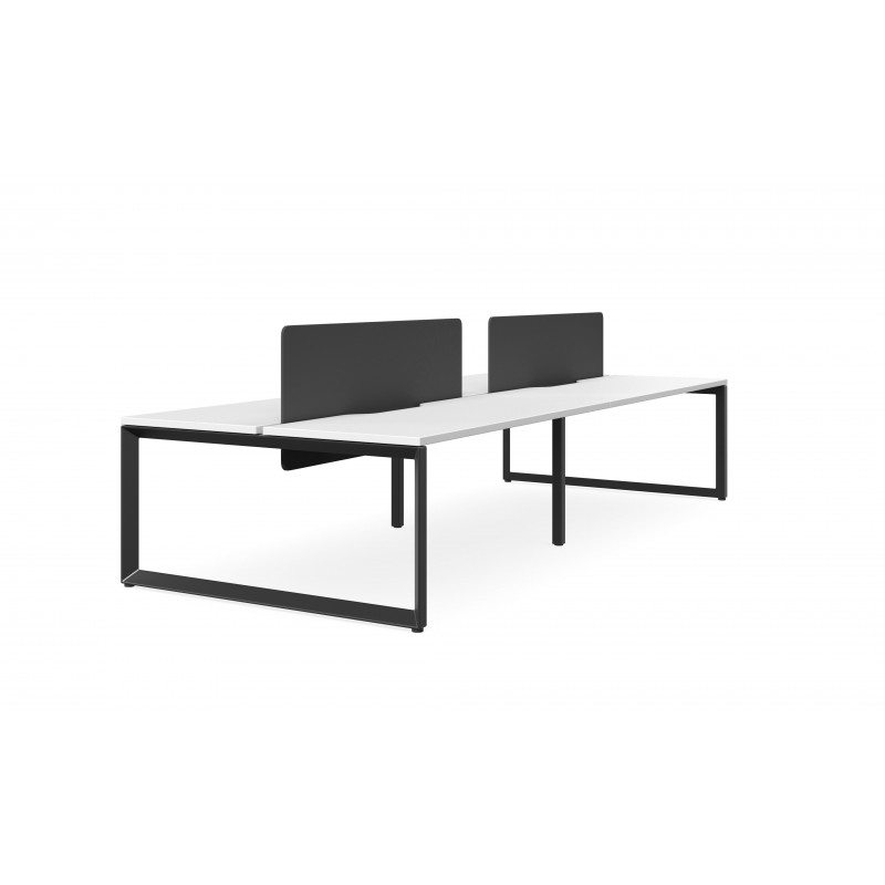 Forum Double Sided 4 People Desk with Optic Screen